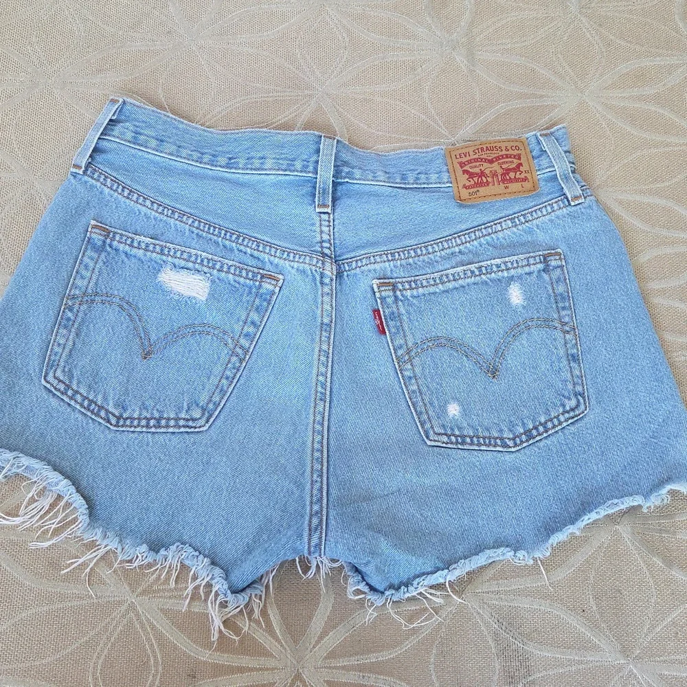 Levi's 501 Light Blue Denim Cut-off Shorts!
